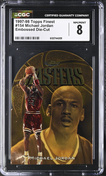 1997 Finest Michael Jordan Embossed Gold Die-Cut CGC 8