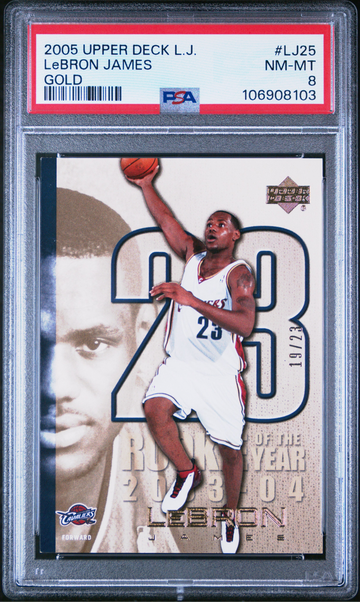 2005 Upper Deck L.J. Lebron James Gold /23 PSA 8