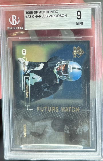1998 SP Authentic Charles Woodson Future Watch Rookie /2000 BGS 9