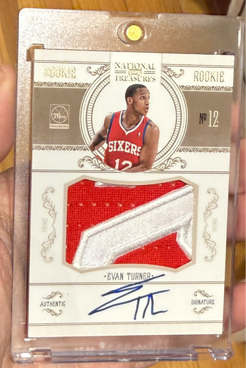 2010 National Treasures Evan Turner Rookie Patch Auto Century Gold /25