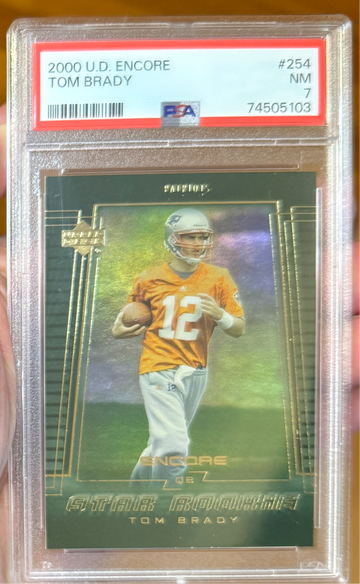 2000 Upper Deck UD Encore Tom Brady Rookie PSA 7