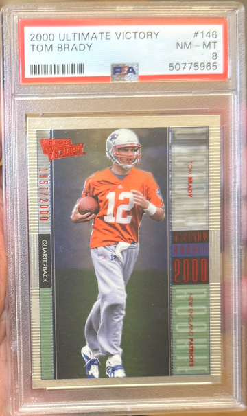 2000 Ultimate Victory Tom Brady Rookie /2000 PSA 8