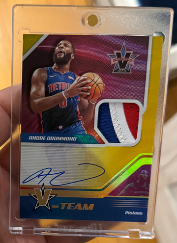 2017 Panini Vanguard Andre Drummond V-Team Good Jersey Patch Auto /10