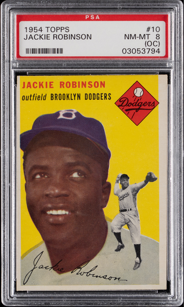 1954 Topps Jackie Robinson PSA 8 OC