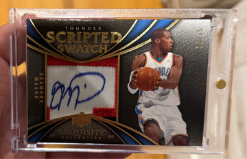 2008 Exquisite Collection Desmond Mason Scripted Swatches Jersey Auto /25