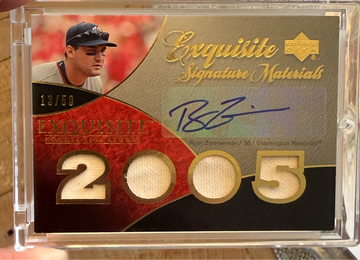 2007 Exquisite Collection Ryan Zimmerman Rookie Signatures Gold Patch Auto /50
