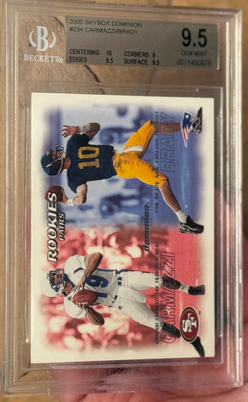 2000 Fleer Skybox Dominion Tom Brady Rookie BGS 9.5