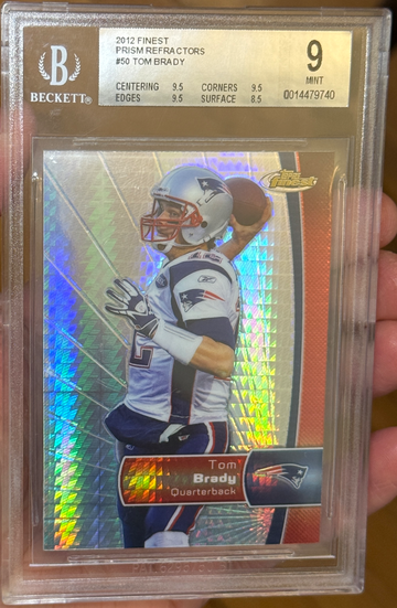 2012 Finest Tom Brady Prism Refractor BGS 9