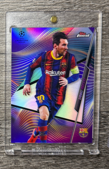 2020 Topps Finest UCL Lionel Messi Purple Refractor /250