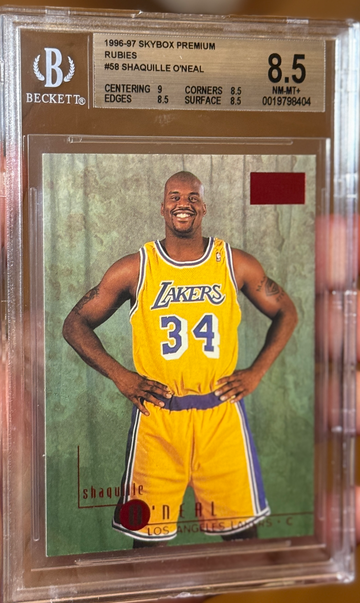 1996 Skybox Premium Shaquille O'Neal Rubies BGS 8.5
