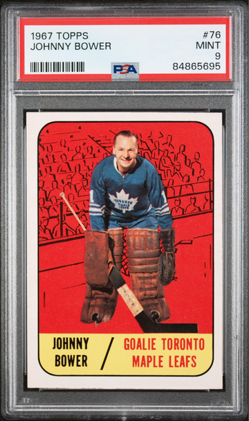1967 Topps Johnny Bower PSA 9