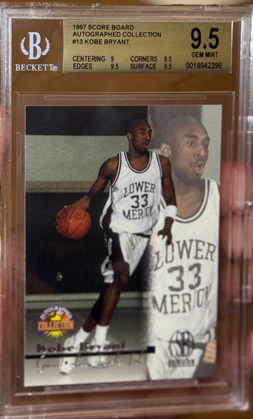 1996 Score Board Autographed Collection Kobe Bryant Rookie BGS 9.5