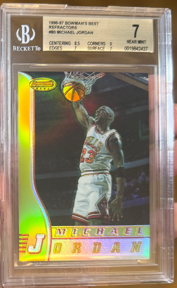 1996 Bowman’s Best Michael Jordan Refractor BGS 7