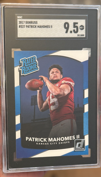 2017 Donruss Rated Rookie Patrick Mahomes II SGC 9.5