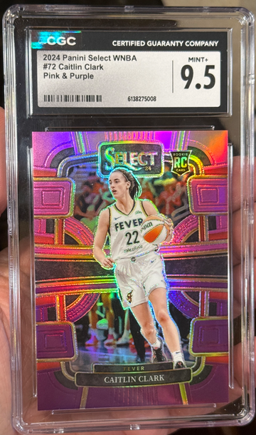 2024 Panini Select WNBA Caitlin Clark Pink & Purple Prizm Rookie /99 CGC 9.5