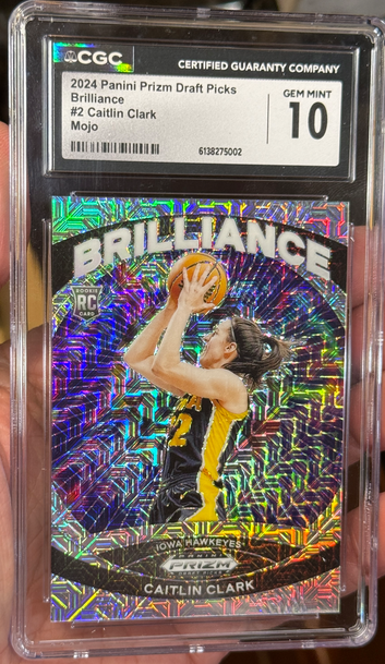 2024 Prizm Draft Picks Caitlin Clark Brilliance Mojo Rookie /25  CGC 10