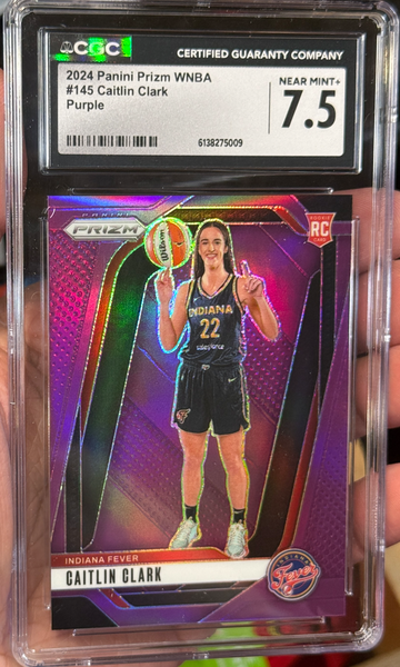 2024 Panini WNBA Prizm Caitlin Clark Rookie Purple /149 CGC 7.5