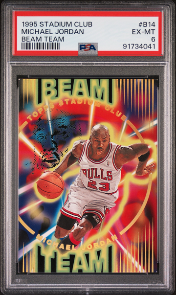 1995 Stadium Club Michael Jordan Beam Team PSA 6