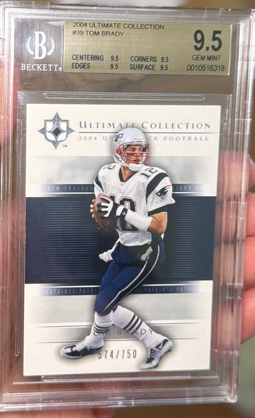 2004 Upper Deck Ultimate Collection Tom Brady /750 BGS 9.5