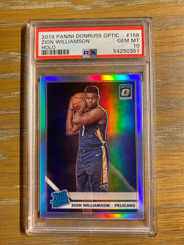 2019 Optic Holo Zion Williamson RC PSA 10