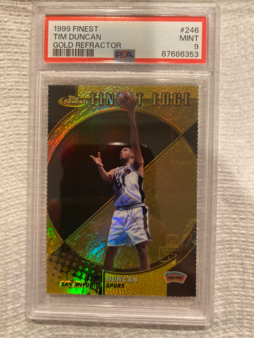 1999 Finest Gold Refractor 92/100 Tim Duncan 