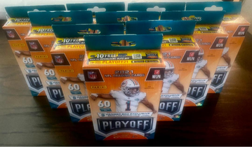 10 Box Lot of 2021 Panini Playoff NFL Football Hanger Boxes ~ Justin Fields, Trevor Lawrence, Ja'Marr Chase