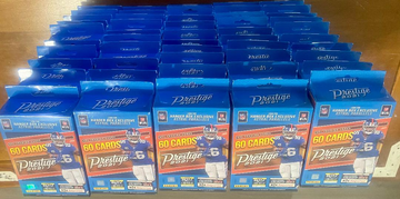 50 Box Lot of 2021 Panini Prestige NFL Football Hanger Boxes ~ Factory Sealed ~ TLaw, Chase, Etienne