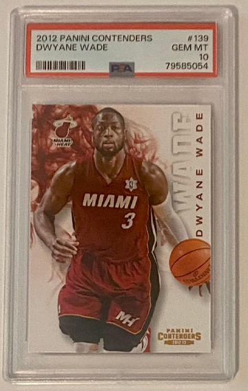 2012 PSA 10 Dwyane Wade Panini Contenders #139 Miami Heat