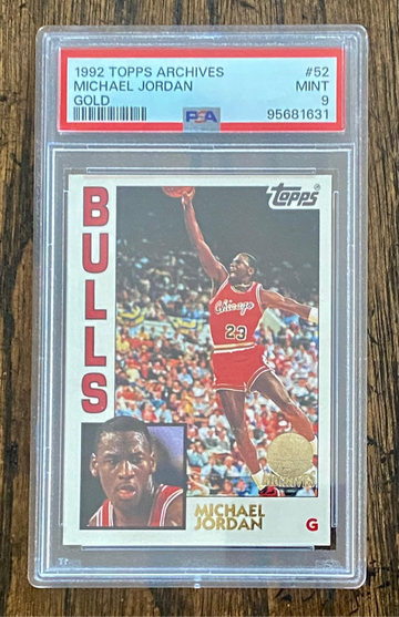 NO Reserve ~ PSA 9 1992-93 Topps Archives GOLD MICHAEL JORDAN Card #52