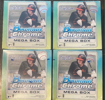 No Reserve ~ 4 Box Lot of 2020 Bowman Chrome Baseball Mega Boxes ~ Look For Jasson, Witt Jr & Volpe 1st !!!