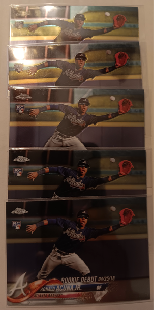 2018 Topps Chrome Update Ronald Acuna Jr Rookie Debut