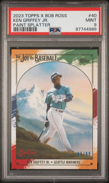 2023 Topps X Bob Ross Ken Griffey PSA 9