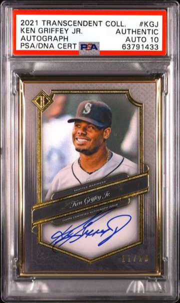 2021 TOPPS TRANSCENDENT COLLECTION AUTOGRAPHS #KGJ KEN GRIFFEY JR. AUTOGRAPH
