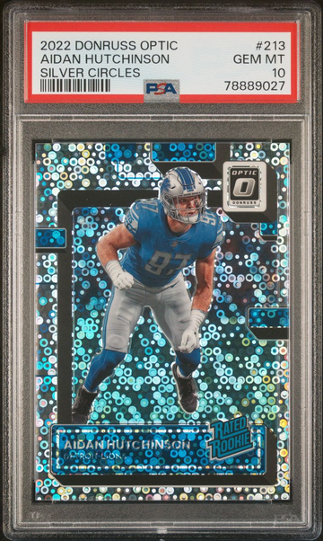 2022 Donruss Optic Aidan Hutchinson Silver Circles PSA 10