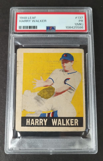 1948 Leaf #137 Harry Walker - PSA 1(mk) Short Print