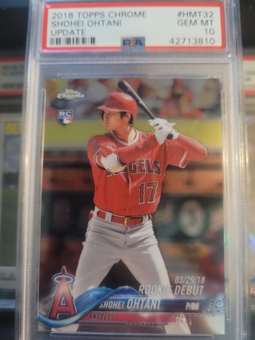 2018 Topps Chrome Update Shohei Ohtani Rookie Debut #HMT32 PSA 10 GEM MT Angels RC 