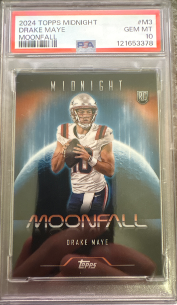 2024 Topps Midnight / Drake Maye / Moonfall / PSA 10