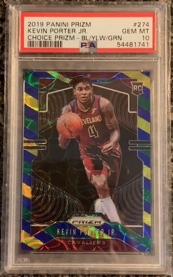 2019 Kevin Porter Jr. Blue/Yellow/Green RC PSA 10
