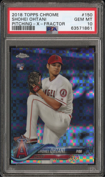 2018 Topps Shohei Ohtani XFractor Pitching 700 PSA 10