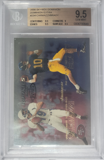 2000 Tom Brady Skybox Dominion Extra #234 BGS 9.5 RC