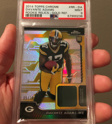 2014 Topps Chrome Davante Adams Rookie Relics Gold Refractor PSA 9 /10