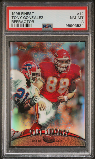 1998 Topps Finest Refractor Tony Gonzalez #12 PSA 8 NM-MINT HOF