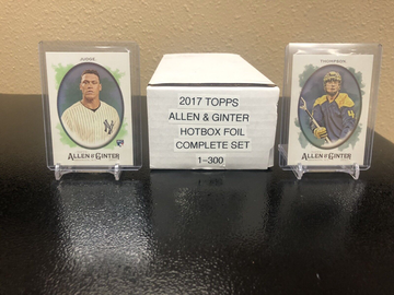 2017 Topps Allen & Ginter Hot Box Foil Complete Set 1-300 Aaron Judge RC No SP 301-350