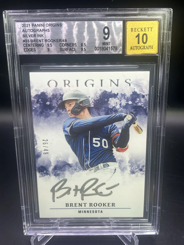 2021 Chronicles Brent Rooker Origins Autographs Silver Ink BGS 9