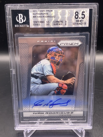 2013 Panini Prizm Ivan Rodriguez Autographs #IR BGS 8.5 