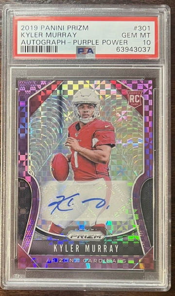 2019 Panini Prizm Kyler Murray Purple Power RC AUTO /49 PSA 10 GEM MINT