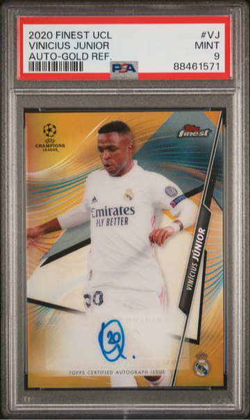 PSA 9 2020 Finest UCL Vinicius Jr. Gold Refractor #/50