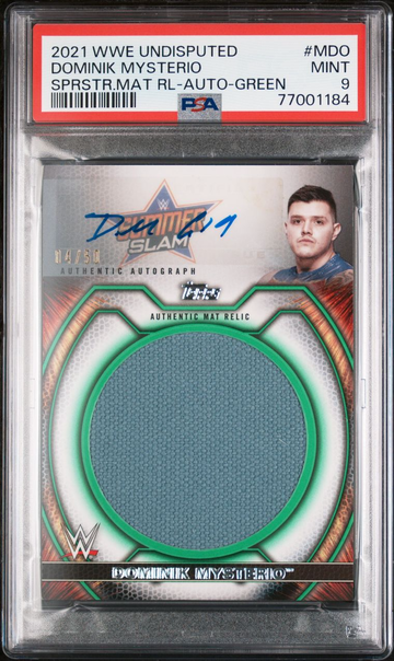 2021 PANINI WWE AUTO (PSA 9) SUPERSTAR DOMINIK MYSTERIO # TO 50