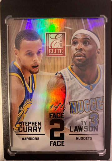 2013-14 Panini Elite Face 2 Face Stephen Curry / Ty Lawson Black 1/1