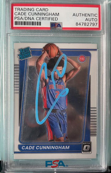 2021 Donruss Optic Signed Cade Cunningham Rookie PSA/DNA Authenticated Auto